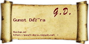 Gunst Dóra névjegykártya